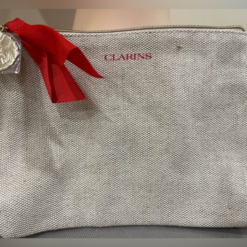 Clarins Makeup Pouch with Gold Lettering - Picture 10 of 11